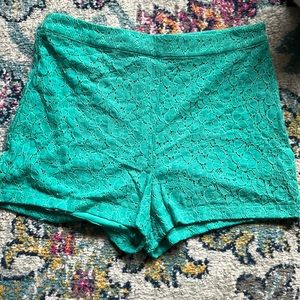 High-waisted Lace Shorts